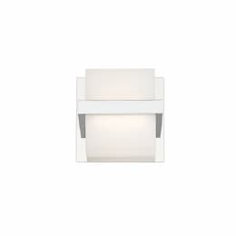 5-in 8W LED Wall Sconce, Dim, 550 lm, 120V, 3000K, Chrome