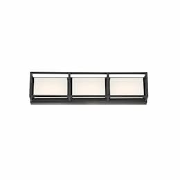 20-in 24W LED Vanity Light, Dim, 1400 lm, 120V, 3000K, Black