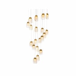 29-in Wide 1805W Paget LED Chandelier, 5700 lm, 120V, 3000K, Gold