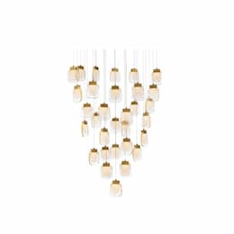 39-in Wide 4805W Paget LED Chandelier, 9300 lm, 120V, 3000K, Gold