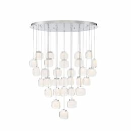 39-in Wide 4805W Paget LED Chandelier, 9300 lm, 120V, 3000K, Chrome