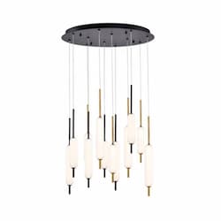 22-in 120W Cumberland Chandelier, 7200 lm, 120V, 3000K, Multi-Color