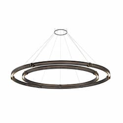 62-in 170W 2-Tier Round Admiral Chandelier, 6780 lm, 120V, 3000K