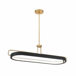 12-in 35W Pemberton 1-Light Pendant, 1900 lm, 120V, 3000K, Brass