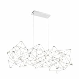 Eurofase 48-in 59W LED Chandelier, Dim, 3500 lm, 120V, 4000K, Chrome