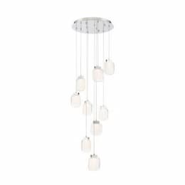 20-in 45W LED Chandelier, Dim, 2320 lm, 120V, 3000K, Gold