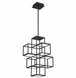 Eurofase 15.5-in 26W LED Pendant, Dim, 1500 lm, 120V, 3000K, Black