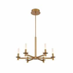 27.5-in 228W LED Chandelier, Dim, 2260 lm, 120V, 3000K, Gold