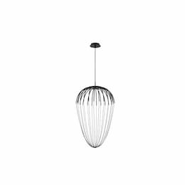 20-in 22.5W LED Pendant, Dim, 1000 lm, 120V, 3000K, Black