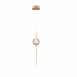 23-in 7W LED Pendant, Dim, 340 lm, 120V, 3500K, Brass