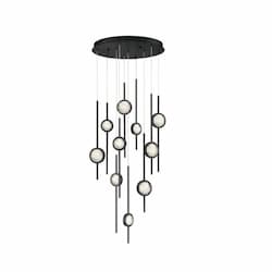 24-in 57W LED Chandeliers, Dim, 2300 lm, 120V 3500K, Black