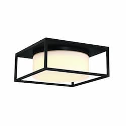 13-in 60W Outdoor Flush Mount, 2-Light, 120V, Satin Black