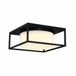 13-in 60W Outdoor Flush Mount, 2-Light, 120V, Satin Black