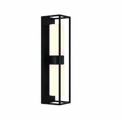 23.25-in 60W Outdoor Lantern, 2-Light, 120V, Satin Black