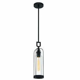 16-in 60W LED Pendant, Dimmable, 1-Light, 120V, Black