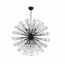 54-in 1400W Dendelio Chandelier, 35-Light, E12, 120V, Black