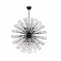 54-in 1400W Dendelio Chandelier, 35-Light, E12, 120V, Black