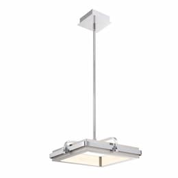 Eurofase 14-in 28W LED Pendant, Dim, 120V, 600 lm, 3000K, Chrome