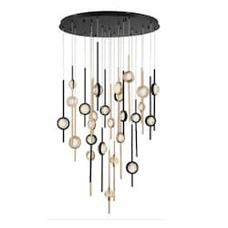 Eurofase 39-in 152W LED Chandelier, Dim, 120V, 5300 lm, 3500K, Mixed