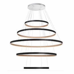 Eurofase 60-in 486W LED Chandelier, 3 Tier, Dim, 120v, 12460 lm, 3500K, Black