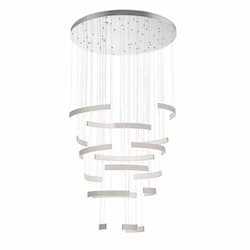 Eurofase 40-in 269W LED Chandelier, 3 Tier, Dim, 120v, 3510 lm, 3500K, Grey