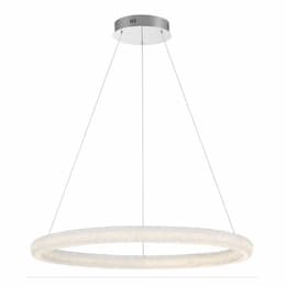 Eurofase 36-in 58W LED Chandelier, Dim, 120V, 4200 lm, 3000K, Chrome