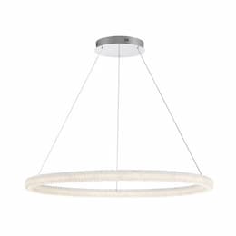 Eurofase 48-in 90W LED Chandelier, Dim, 120V, 6500 lm, 3000K, Chrome