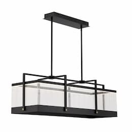 Eurofase 42-in 140W LED Chandelier, Dim, 120V, 940 lm, 3000K, Black 