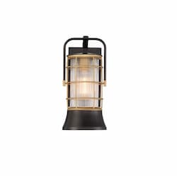 13-in 60W Rivamar Outdoor Wall Lantern, 1-Light, E26, 120V, Black/Gold