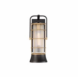 16-in 60W Rivamar Outdoor Wall Lantern, 1-Light, E26, 120V, Black/Gold