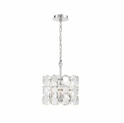 14-in 120W Perrene Chandelier, 3-Light, E12, 120V, Chrome