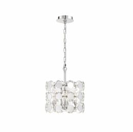 14-in 120W Perrene Chandelier, 3-Light, E12, 120V, Chrome