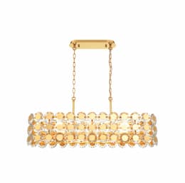 40-in 320W Perrene Chandelier, 8-Light, E12, 120V, Gold