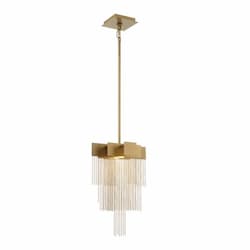 18-in 10W LED Pendant, Dim, 120V, 210 lm, 3000K, Gold