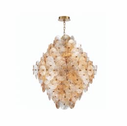 45-in 1080W Sue-Anne Chandelier, 27-Light, E12, 120V, Matte Gold