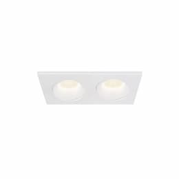 3-in 24W Midway LED, Regressed GIM, 2-Light, 120V, Selectable CCT, WH