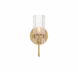 11-in 60W Brook Vanity, 1-Light, E12, 120V, Brass