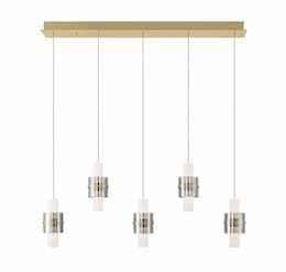 42-in 40W Rola LED Chandelier, 5-Light, 854 lm, 120V, 3000K, Gold