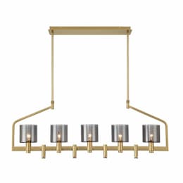 42-in 200W Decato Pendant, 5-Light, E12, 120V, Gold