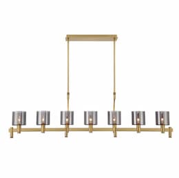 57-in 280W Decato Pendant, 7-Light, E12, 120V, Gold