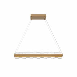 35-in 60W Bruco LED Chandelier, 1229 lm, 120V, 3000K, Gold