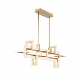 48-in 86W Inizio LED Chandelier, 3305 lm, 120V, 3000K, Gold