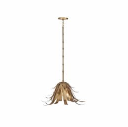 24-in 120W Kagra Chandelier, 3-Light, E12, 120V, Vintage Brass