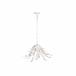 24-in 120W Kagra Chandelier, 3-Light, E12, 120V, Distressed White