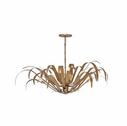 56-in 720W Kagra Chandelier, 12-Light, E12, 120V, Vintage Brass