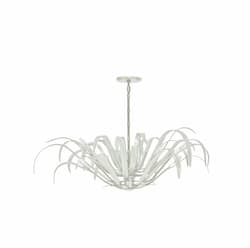 56-in 720W Kagra Chandelier, 12-Light, E12, 120V, Distressed White