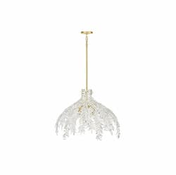 32-in 240W Jalore Chandelier, 4-Light, E26, 120V, Distressed White