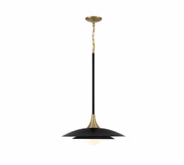 28-in 10W Welsh LED Pendant, 448 lm, 120V, 3000K, Black