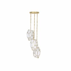 18-in 180W Heera Chandelier, 3-Light, E26, 120V, Gold