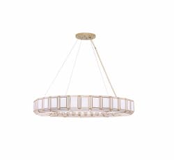 48-in 640W Belmont Chandelier, 16-Light, E26, 120V, Antique Brass